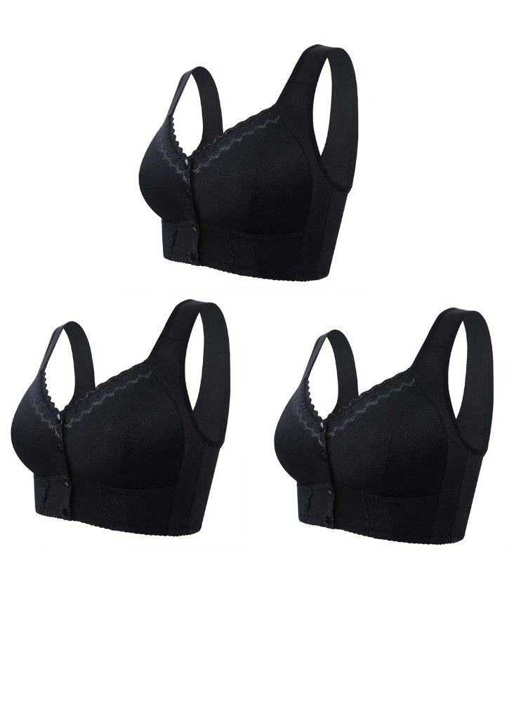 Compre 1 Leve 2: Sutiã Rendado Sem Aro Fechamento Frontal