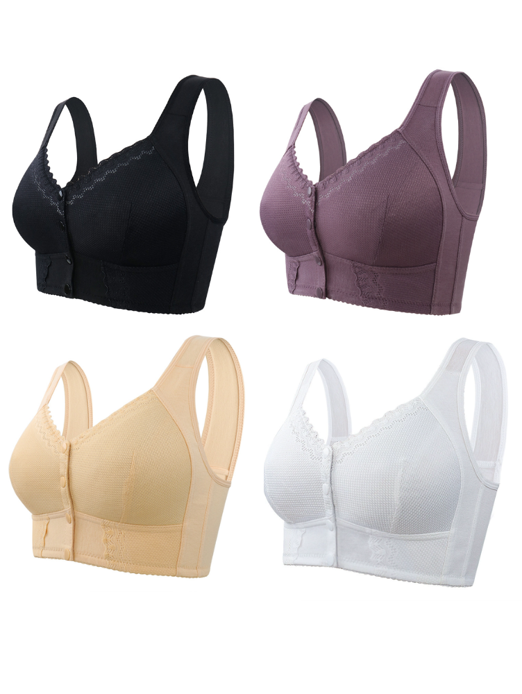 Compre 1 Leve 2: Sutiã Rendado Sem Aro Fechamento Frontal