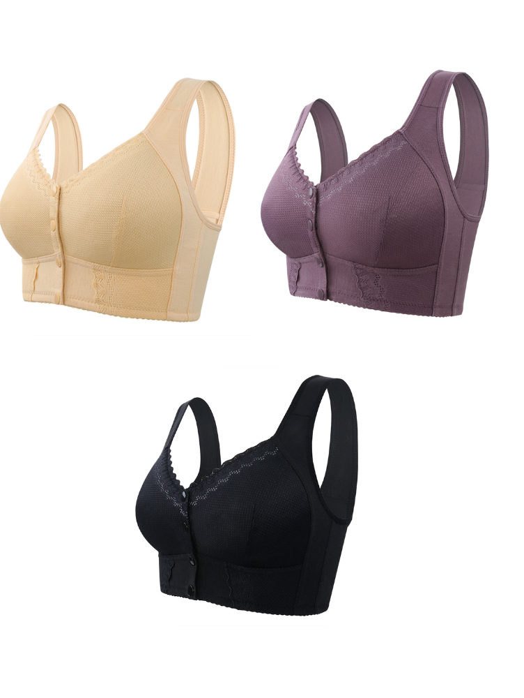 Compre 1 Leve 2: Sutiã Rendado Sem Aro Fechamento Frontal