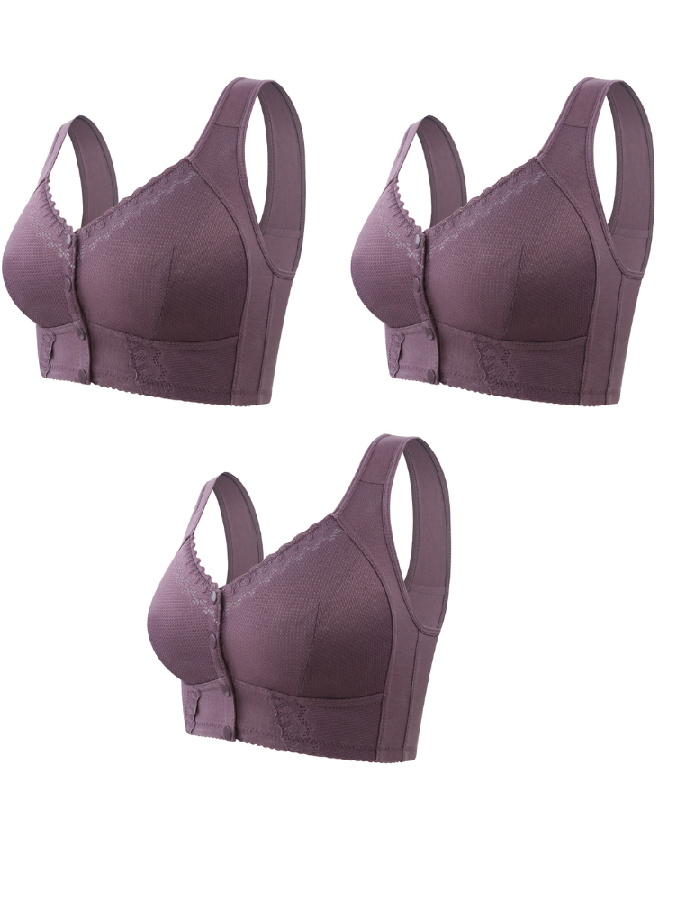 Compre 1 Leve 2: Sutiã Rendado Sem Aro Fechamento Frontal