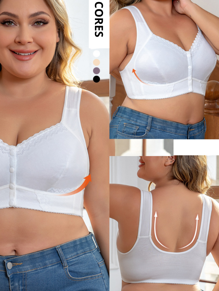 Compre 1 Leve 2: Sutiã Rendado Fechamento Frontal