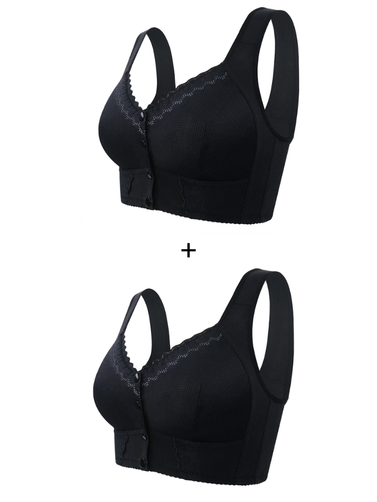 Compre 1 Leve 2: Sutiã Rendado Sem Aro Fechamento Frontal