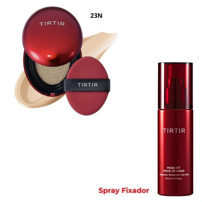 Base Coreana Cushion Clareadora TIRTIR - Protetor Solar e Maquiagem Longa Duração