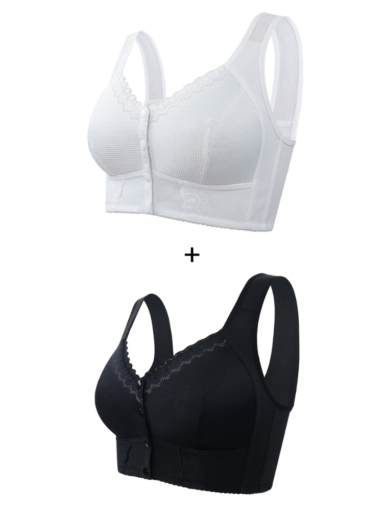 Compre 1 Leve 2: Sutiã Rendado Sem Aro Fechamento Frontal