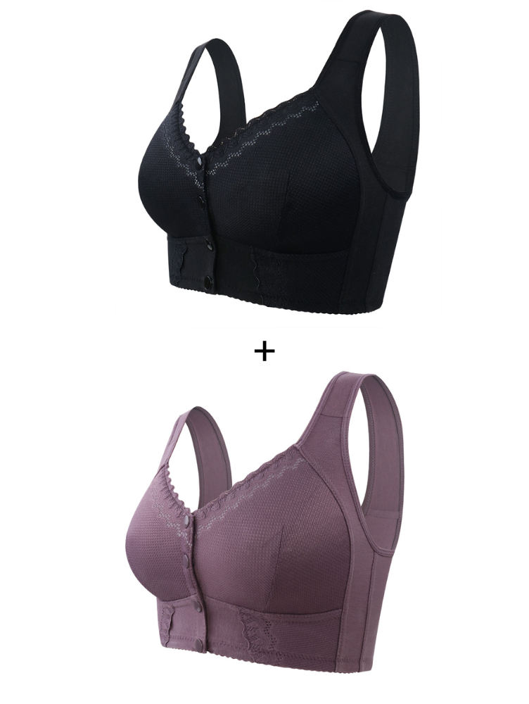 Compre 1 Leve 2: Sutiã Rendado Sem Aro Fechamento Frontal