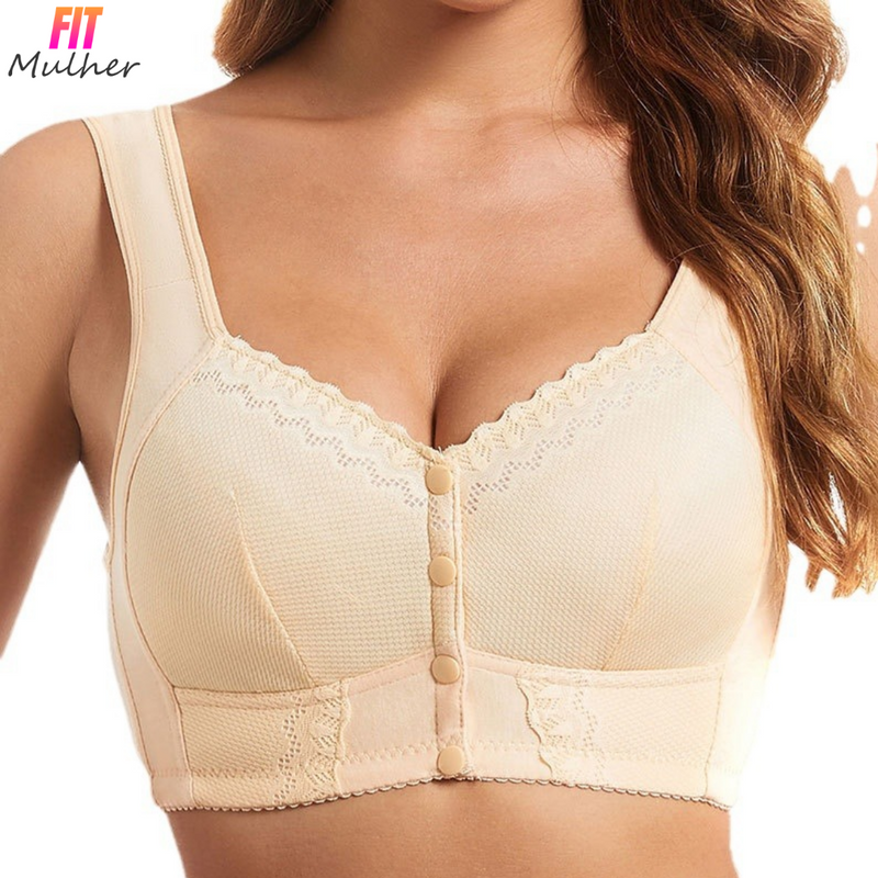 Kit com 6 unidades Sutiã Rendado Fechamento Frontal