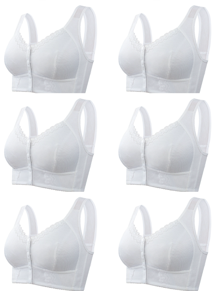 Kit com 6 unidades Sutiã Rendado Fechamento Frontal