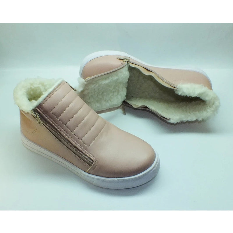Bota Coturno Feminino com Forro de Lã para Inverno