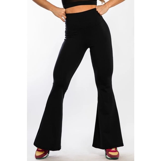 Calça Feminina Flare Flanelada Térmica com Cintura Alta