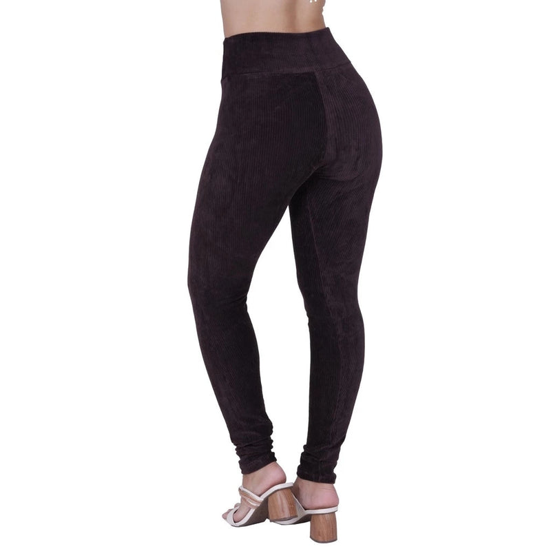 Calça Legging Feminina Flanelada de Veludo de Inverno