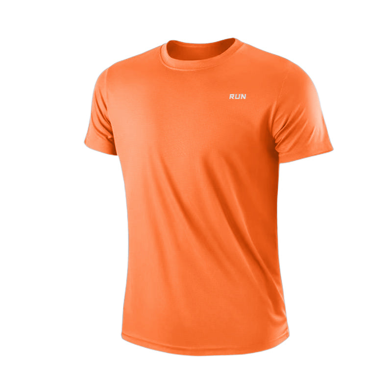Camiseta Masculina em Seda Gelo de Secagem Rápida Respirável