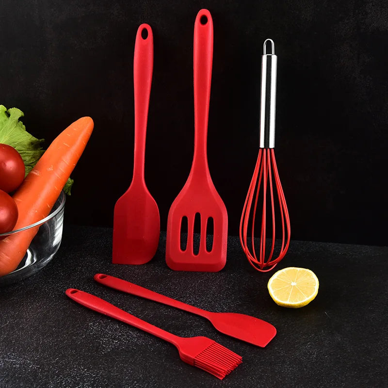 Conjunto de Utensílios para Cozinha Antiaderente de Silicone