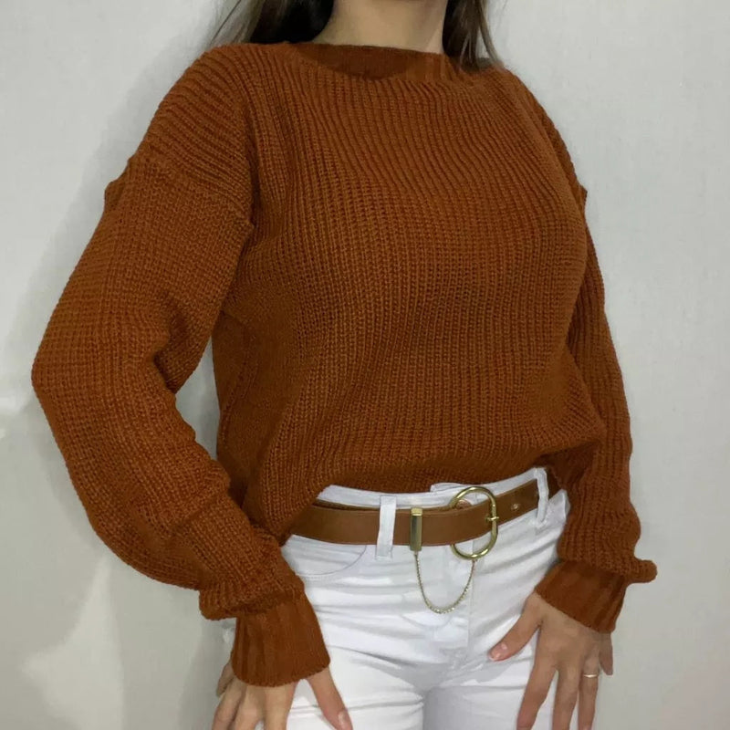 Cropped Feminino Fang com Manga Longa para Inverno