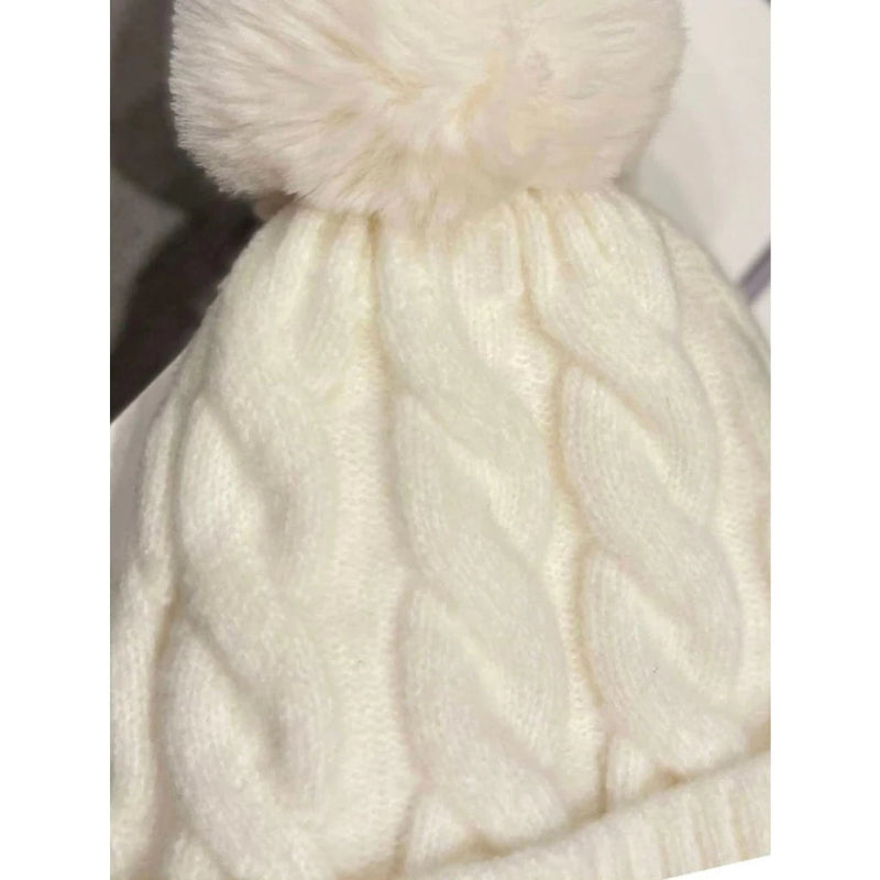 Gorro Feminino Grosso de Inverno com Pompom