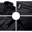 Jaqueta de Couro Masculina Slim Resistente