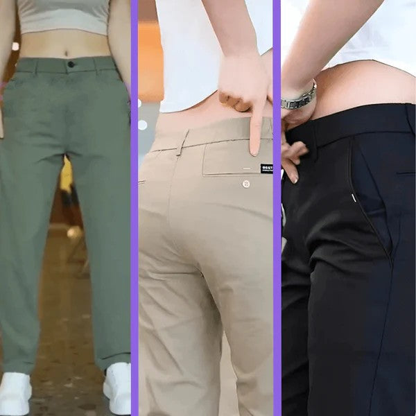 Calça Feminina Social Em Seda Gelo | LuxeFit