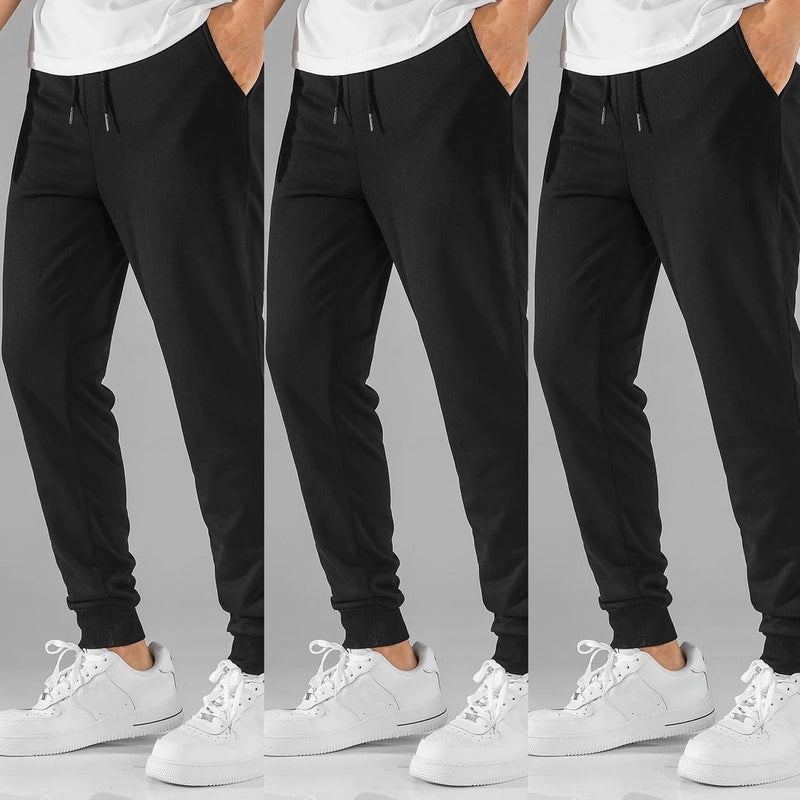 Kit 3 Calças Masculino de Moletom Jogger Flaneladas