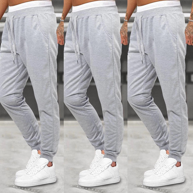 Kit 3 Calças Masculino de Moletom Jogger Flaneladas