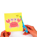 Kit Infantil com 96 Desenhos Animados para Recortar + Tesoura Infantil