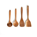 Kit Utensílios de Cozinha em Madeira Ecológica