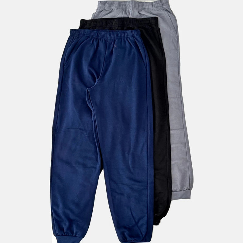 Kit com 3 Calças Masculinas de Moletom de Inverno