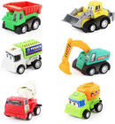 Kit com 6 Mini Carrinhos de Brinquedo Retráteis com Bolsa Portátil