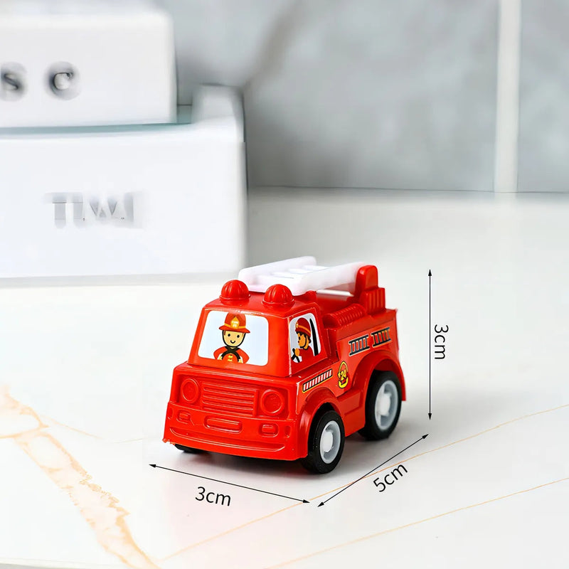 Kit com 6 Mini Carrinhos de Brinquedo Retráteis com Bolsa Portátil