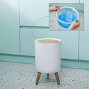 Lixeira Moderna Redonda com Tampa de Prensa