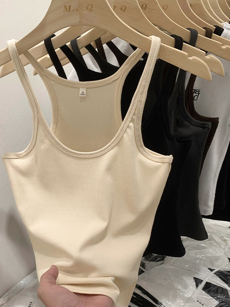 Regata Feminina Básica de Malha Canelada