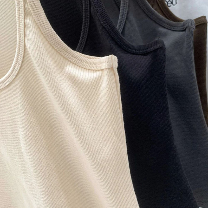 Regata Feminina Básica de Malha Canelada