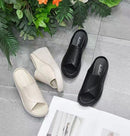 Sandália Plataforma Ortopédica de Couro | OrthoGlam