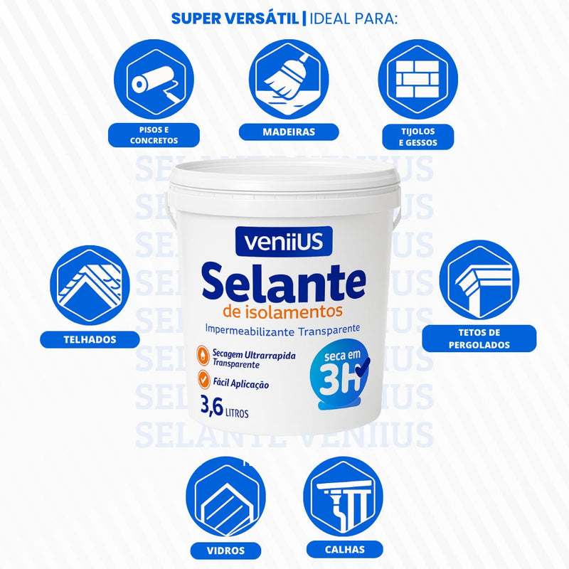 Selante Profissional Impermeável para Infiltrações Veniius
