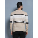 Suéter Masculino de Tricô com Gola Redonda e Manga Longa em Lã