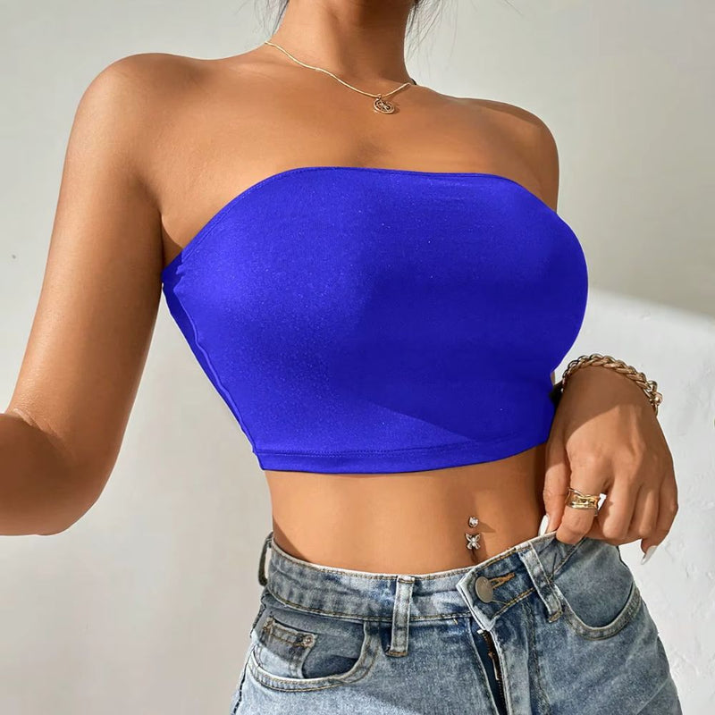 Top Feminino Tomara que Caia de Seda Gelo