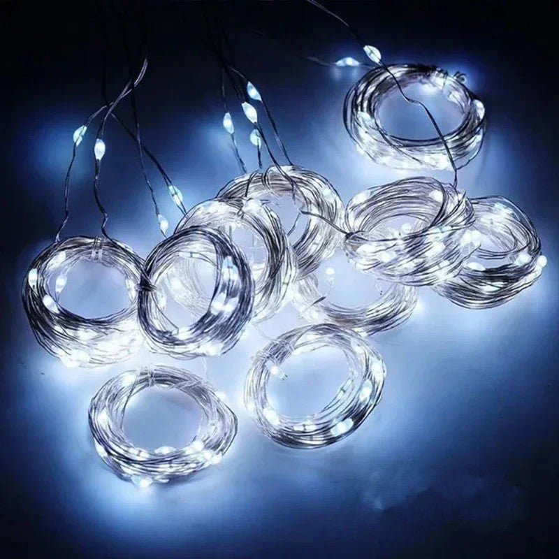 Varal de Luzes Led Impermeável para Decoração de Natal