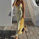 Vestido Feminino Elegante de Verão com Decote V