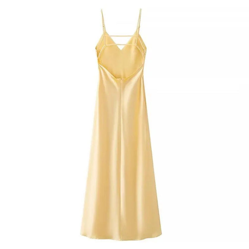 Vestido Feminino Elegante de Verão com Decote V