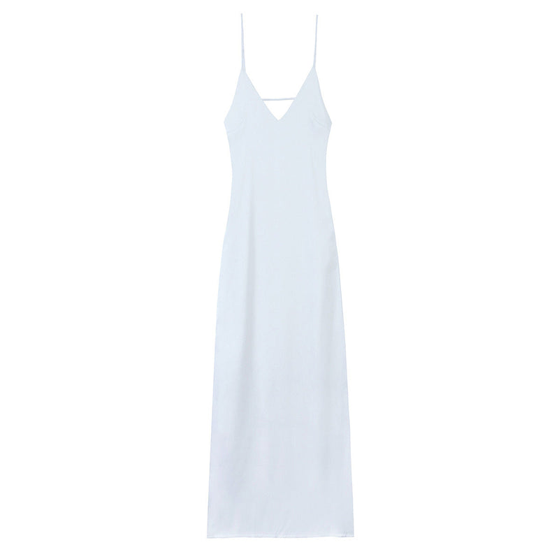Vestido Feminino Elegante de Verão com Decote V