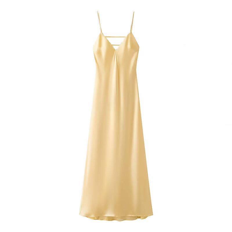 Vestido Feminino Elegante de Verão com Decote V