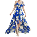 Vestido Feminino Longo Floral Elegante com Fenda