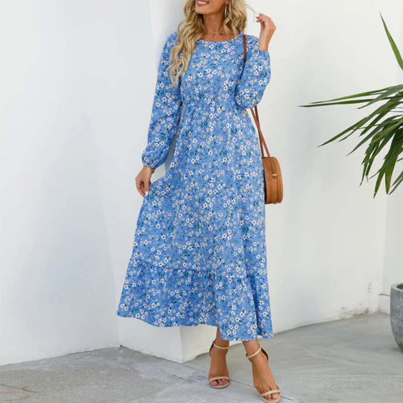 Vestido Feminino Longo Florido de Verão