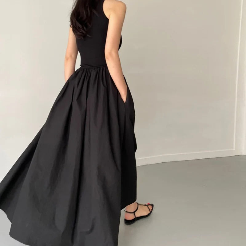 Vestido Feminino Longo Preto Elegante e Básico