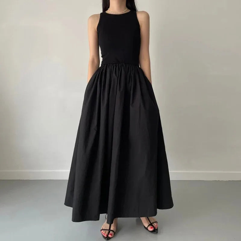 Vestido Feminino Longo Preto Elegante e Básico