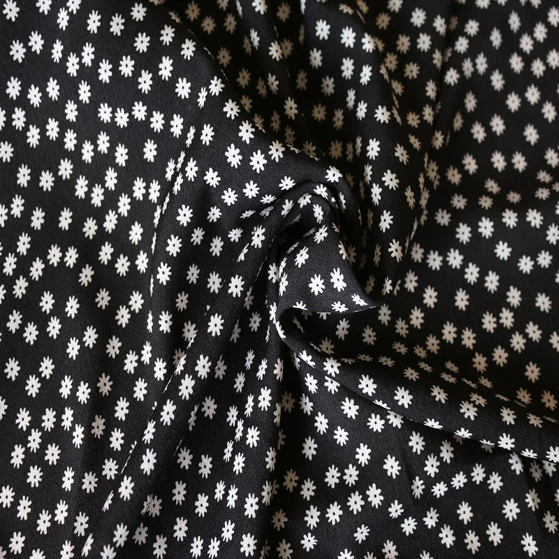 Vestido Feminino Longo de Verão Estampado com Babados