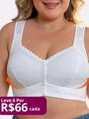 Kit com 6 unidades Sutiã Rendado Fechamento Frontal