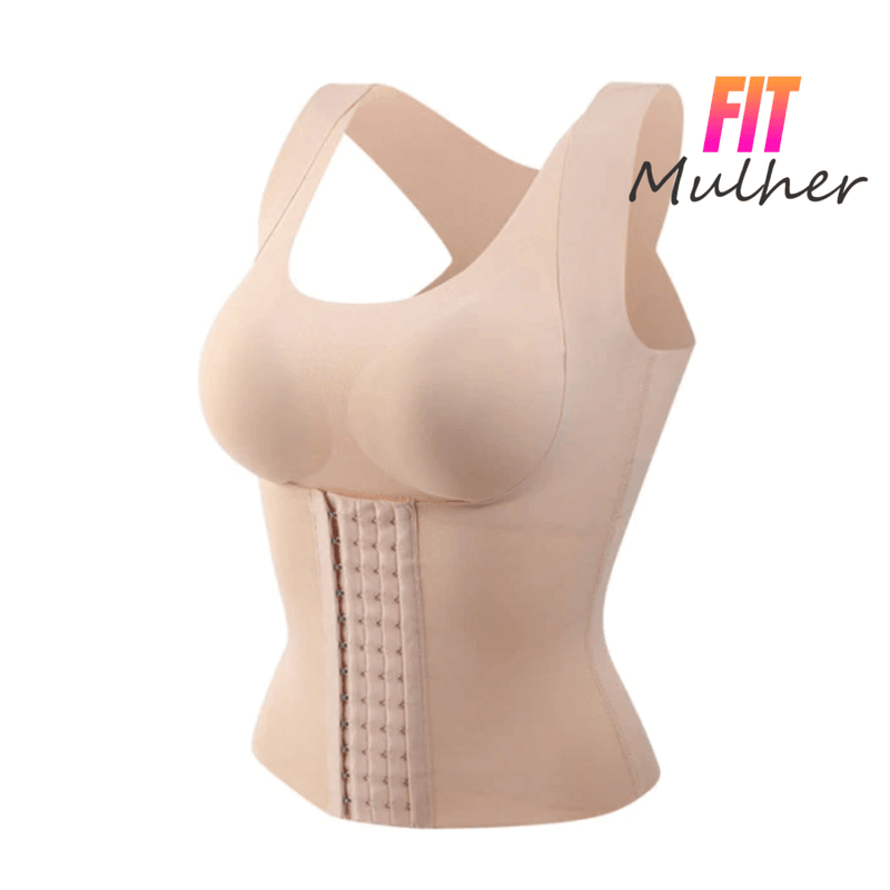 LIQUIDAÇÃO - Sutiã 5D - 3 em 1 - Realça o Busto - Melhora a Postura - Modela a Cintura - FIT MULHER