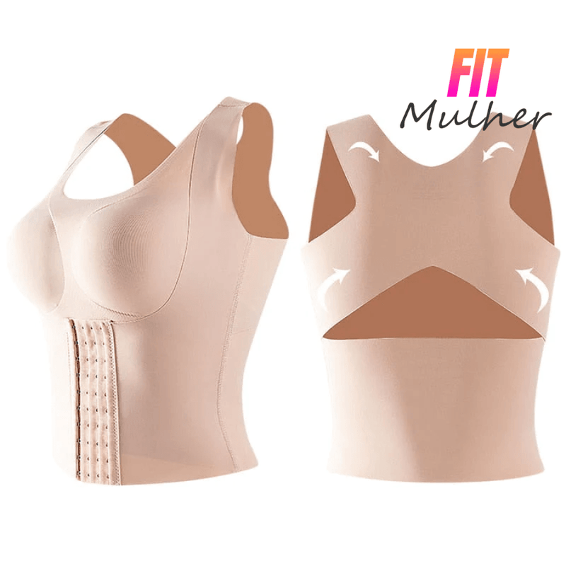 LIQUIDAÇÃO - Sutiã 5D - 3 em 1 - Realça o Busto - Melhora a Postura - Modela a Cintura - FIT MULHER