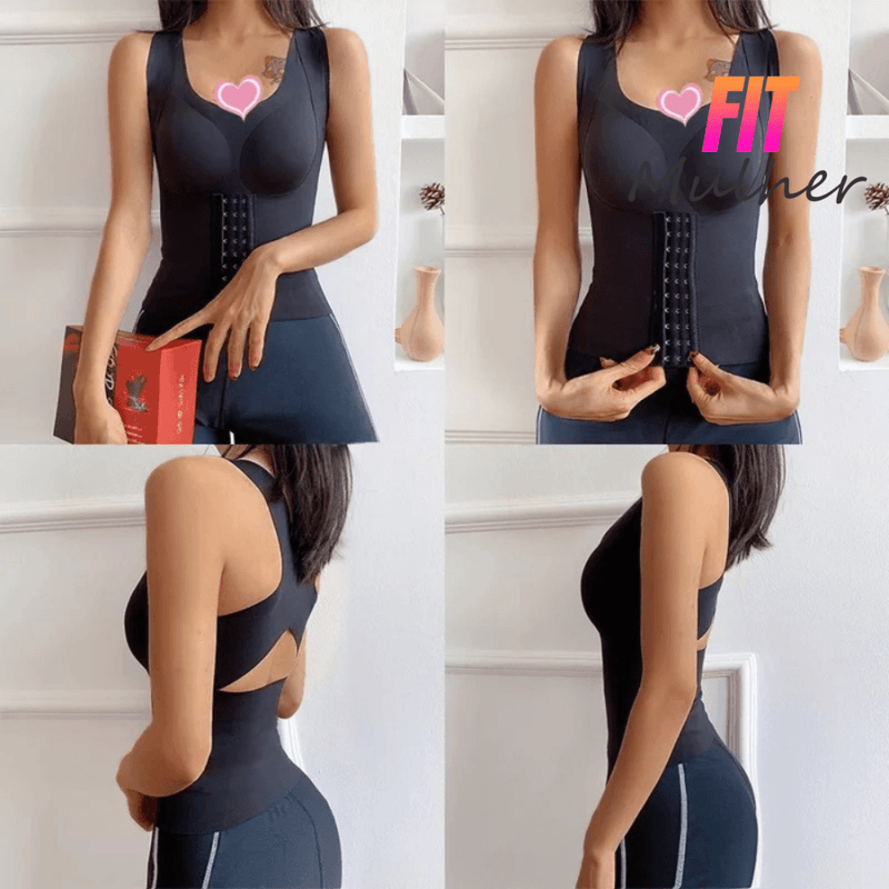 LIQUIDAÇÃO - Sutiã 5D - 3 em 1 - Realça o Busto - Melhora a Postura - Modela a Cintura - FIT MULHER