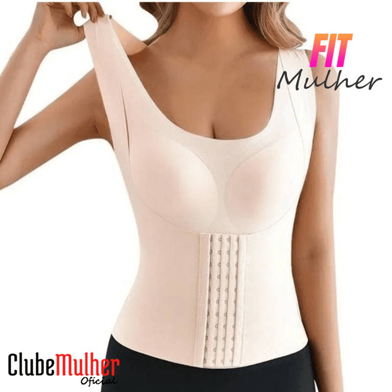 LIQUIDAÇÃO - Sutiã 5D - 3 em 1 - Realça o Busto - Melhora a Postura - Modela a Cintura - FIT MULHER