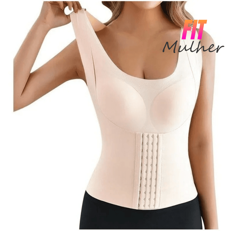 LIQUIDAÇÃO - Sutiã 5D - 3 em 1 - Realça o Busto - Melhora a Postura - Modela a Cintura - FIT MULHER